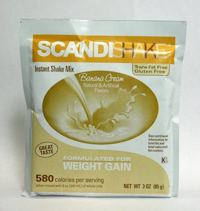 Allergan Pharmaceutical Scandishake Oral Supplement Banana Cream Flavor 3 oz. Individual Packet Powder - 58914-0803-44