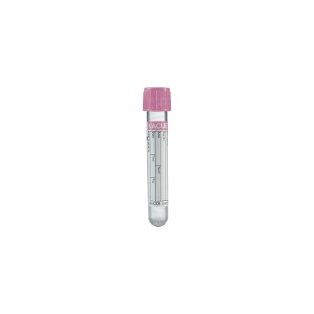 Vacuette - VACUETTE Venous Blood Collection Tube K2 EDTA Additive 13 X 75 mm 4 mL Pink / Black Ring Pull Cap Polyethylene Terephthalate (PET) Tube - 454208