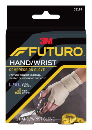 3M FUTURO Support Glove Futuro Fingerless Large / X-Large Over-the-Wrist Ambidextrous Nylon / Spandex - 09187EN