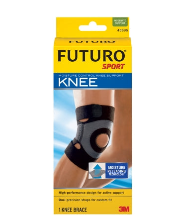 3M Futuro Sport Moisture Control Knee Support X-Large Pull-On / Hook and Loop Strap Closure Left or Right Knee - 45699EN