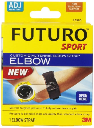 3M Futuro Elbow Support One Size Fits Most Hook and Loop Stap Closure Tennis Elbow Strap Left or Right Elbow - 45980ENR