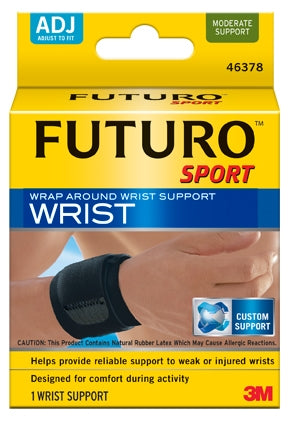 3M Futuro Wrist Support Wraparound Left or Right Wrist Black One Size Fits Most - 46378EN