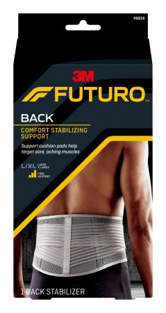 3M Back Support  Futuro Comfort Stabilizing Back Support Large / X-Large Hook And Loop Closure 39 To 50 Inch Waist Circumference Adult - 46816ENR