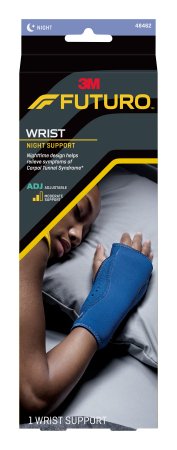 Futuro - Night Wrist Brace Fabric / Metal Left or Right Hand Navy Blue One Size Fits Most - 48462ENR