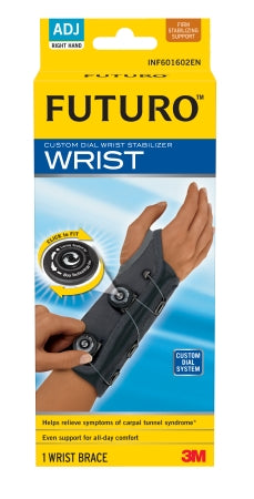 3M Futuro Custom Dial Wrist Stabilizer Right Wrist One Size Fits Most - 601602EN