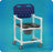 IPU Economy Commode / Shower Chair Fixed Arm PVC Frame With Backrest - ESC 817 P B