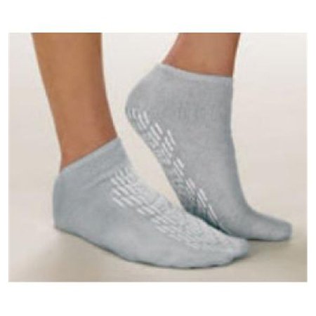 Terry Treads - Slipper Socks Medium Blue Ankle High - 46012-BLU