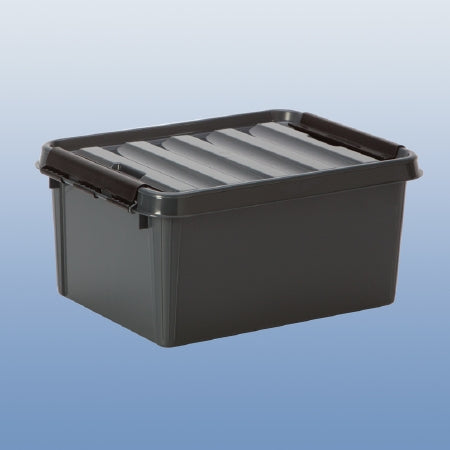 Health Care Logistics SmartStore Tote with Lid Gray Polypropylene 6-1/8 X 8-7/8 X 13-3/16 Inch - 13203GR