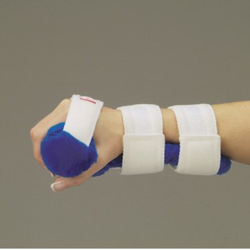 Pucci Air-T Inflatable - Resting Hand Splint Fleece Right Hand Blue / White One Size Fits Most - 405R