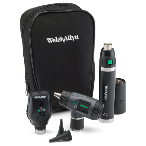 Welch Allyn 3.5v Halogen Coaxial Opthamaloscope/Otoscope/L-ion Set w/Led, Soft Case - 97201-MSL