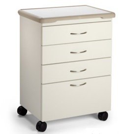 Midmark M4 Series Treatment Cabinet Floor Standing / Mobile 4 Drawer Keyed Lock - 41C.803.KCN