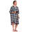 Salk - Patient Exam Gown X-Large Blue Plaid Print Reusable - 560BP/LG-XLG
