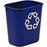 Saalfeld Redistribution Deskside Recycling Container 13-5/8 Quart Rectangular Blue Plastic Open Top - FG295573BLU