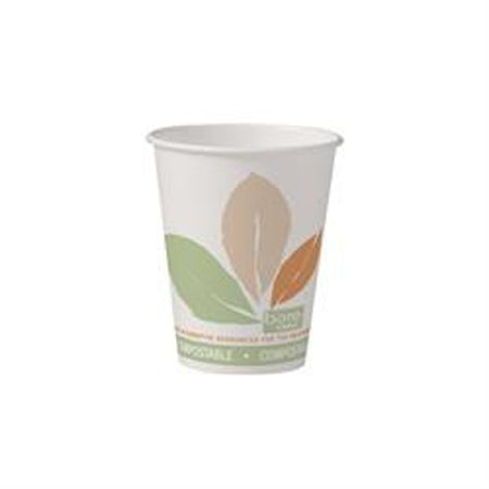 Solo Cup Bare Eco-Forward Drinking Cup 8 oz. Leaf Print Paper Disposable - 378PLA-J7234