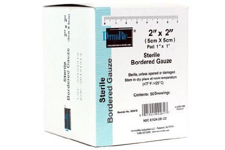 DermaRite Industries DermaRite Adhesive Dressing 2 X 2 Inch Gauze Square White Sterile - 00261E