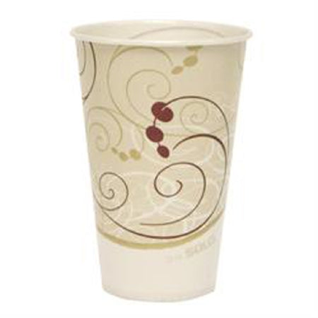 Solo Cup Solo Drinking Cup 12 oz. Symphony Print Wax Coated Paper Disposable - R12N-J8000