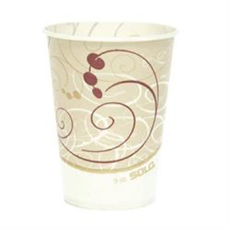 Solo Cup Solo Drinking Cup 9 oz. Symphony Print Wax Coated Paper Disposable - R9N-J8000