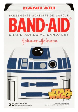 Johnson & Johnson Consumer Band-Aid Adhesive Strip 5/8 X 2-1/4 Inch / 3/4 X 3 Inch Plastic Rectangle / Spot Kid Design (Star Wars) Sterile - 10381371162861