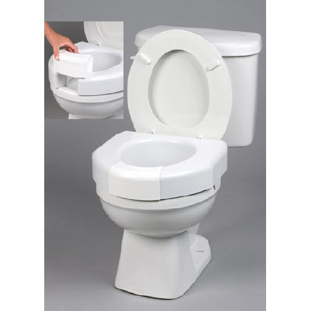 Maddak Raised Toilet Seat 3 Inch Height White 350 lbs. Weight Capacity - 725790001