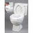 Maddak Raised Toilet Seat 3 Inch Height White 350 lbs. Weight Capacity - 725790001