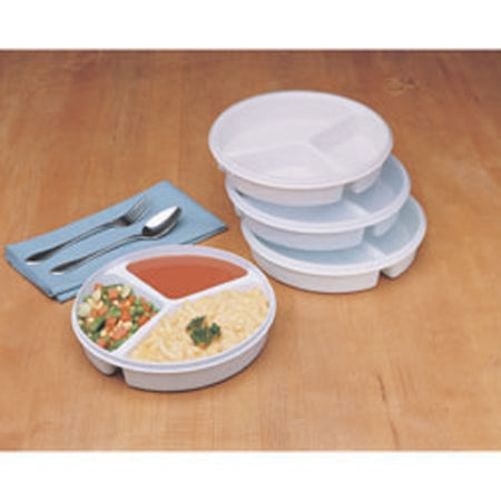 Maddak Maddak Partitioned Scoop Dish Sandstone Reusable Plastic 8-1/4 Inch Diameter - 745270000