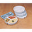 Maddak Maddak Partitioned Scoop Dish Sandstone Reusable Plastic 8-1/4 Inch Diameter - 745270000