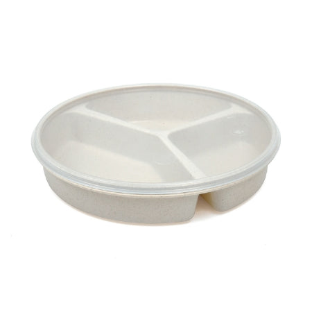 Maddak - Partitioned Scoop Dish Sandstone Reusable Plastic 8-1/4 Inch Diameter - 745270000
