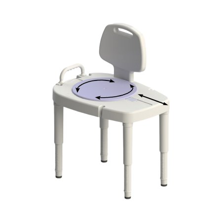 Maddak - Bath Transfer Bench Removable Arm Rail 16 to 23 Inch Seat Height 450 lbs. Weight Capacity - 727142701