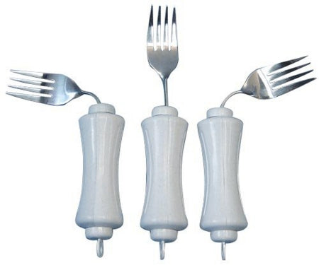 Maddak UBend-It Fork Angled White Stainless Steel - 746190000