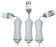 Maddak UBend-It Fork Angled White Stainless Steel - 746190000