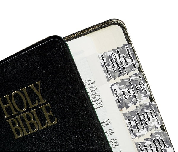 Tabbies Bible Indexing Tabs, "Camo Tabs", "Urban Camo"- 1"L x 1/4" Extension, 10 packs Per Box - 58415