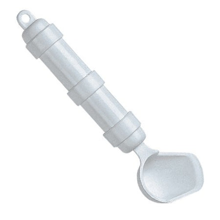 Maddak Spoon Right Hand / Angled White Plastic - 746460001
