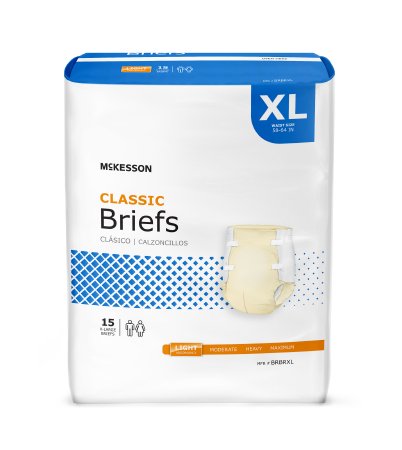 McKesson McKesson Classic Adult Incontinent Brief Tab Closure X-Large Disposable Light Absorbency - BRBRXL