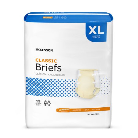 McKesson Classic - Unisex Adult Incontinence Brief X-Large Disposable Light Absorbency - BRBRXL