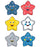 Medibadge Kids Love Stickers 60 Per Unit Glitzy Stars , Assorted Sticker - 2771P