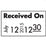 Market Lab Inc Pre-Printed Label Advisory Label RECEIVED ON / JULY, 12, 2015, 12,30 White - 6606-WH