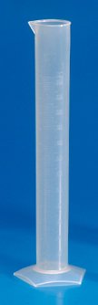 Globe Scientific - Graduated Cylinder Class B / Hexagonal Base Polypropylene 250 mL (8 oz.) - 601080-1