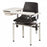 Clinton Industries SC Series ClintonClean Blood Drawing Chair with Drawer Single Adjustable Flip Armrest Black - 6049-P