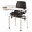 SC Series ClintonClean - Blood Drawing Chair with Drawer Single Adjustable Flip Up Armrest Black - 6049-P