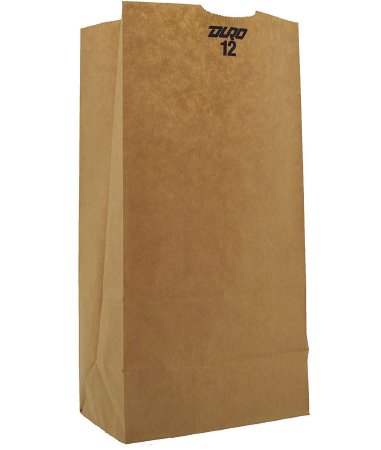 Saalfeld Redistribution Duro Grocery Bag Brown Kraft Recycled Paper 12 lbs. - 18412