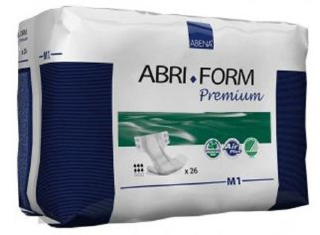 Abena North America Abri-Form Premium M1 Adult Incontinent Brief Tab Closure Medium Disposable Moderate Absorbency - 43061