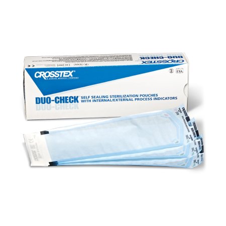Duo-Check - Sterilization Pouch Ethylene Oxide (EO) Gas / Steam 5-1/4 X 15 Inch Transparent / Blue Self Seal Paper / Film - SCL515