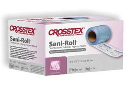 SPS Medical Supply Sani-Roll Sterilization Roll EO Gas / Steam 3 Inch X 100 feet Transparent / Blue Self Seal Paper / Film - SCT3