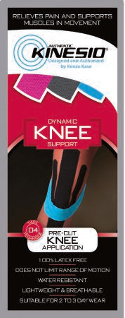 Kinesio - logy Tape Pre-Cut Cotton 1 X 8 X 12 Inch Black / Blue NonSterile - 24-4933-20