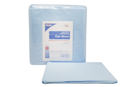 Dukal - Stretcher Sheet Flat Sheet 41 X 85 Inch Blue Polypropylene Disposable - 7102