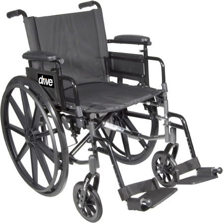 Drive Medical Cirrus IV Wheelchair Dual Axle Full Length Arm 20 Inch Seat Width - C420ADFASV-ELR