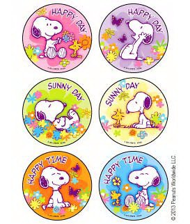Medibadge Kids Love Stickers 75 Per Unit Peanuts - Sunny Day Sticker - 1525P