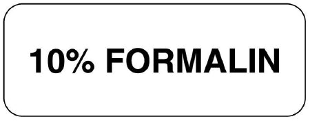United Ad Label Identi-Hide Pre-Printed Label Laboratory Use 10% FORMALIN White 3/4 X 2 Inch - ULLR202