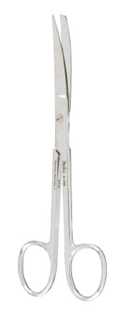 Miltex - Operating Scissors Deaver 5-1/2 Inch Length OR Grade German Stainless Steel NonSterile Finger Ring Handle Curved Blade Sharp Tip / Blunt Tip - 5-108