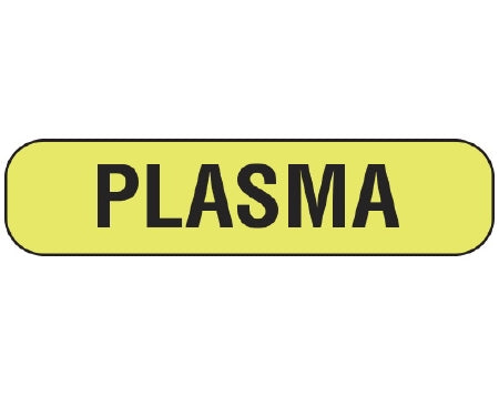 Shamrock Scientific Shamrock Pre-Printed Label Laboratory Use PLASMA Fluorescent Chartreuse 5/16 X 1-1/4 Inch - UPCR-1070